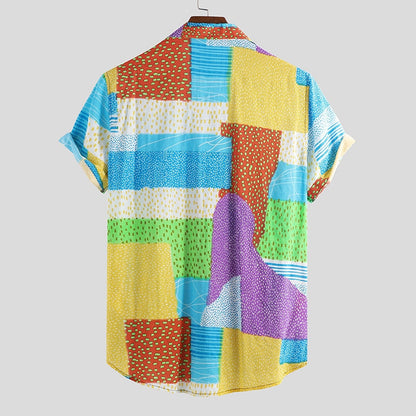 Novelty Button White New Men Shirts For Stylish Blouse Tops