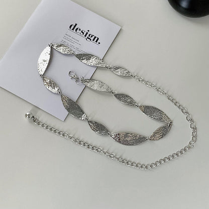 Silver Metal Butterfly Waist Chain For Women Vintage Belt