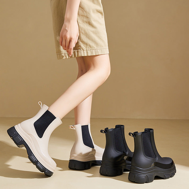Womens Waterproof And Non-slip Rubber Rain Boots