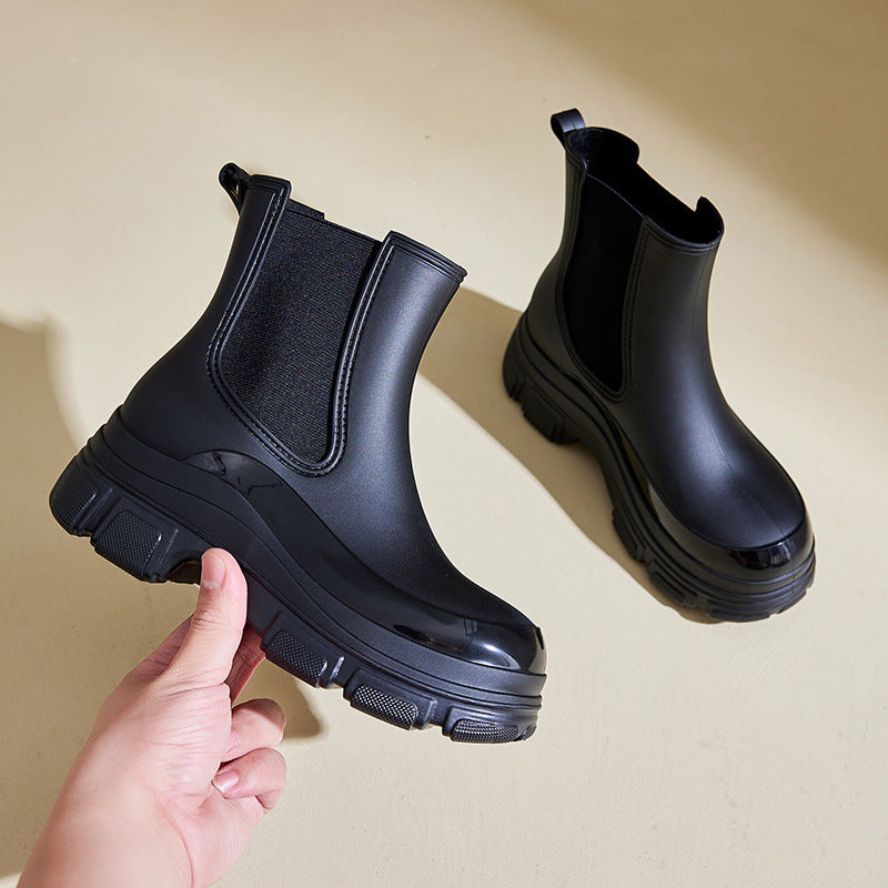Womens Waterproof And Non-slip Rubber Rain Boots