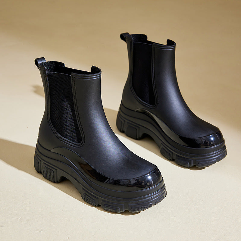 Womens Waterproof And Non-slip Rubber Rain Boots