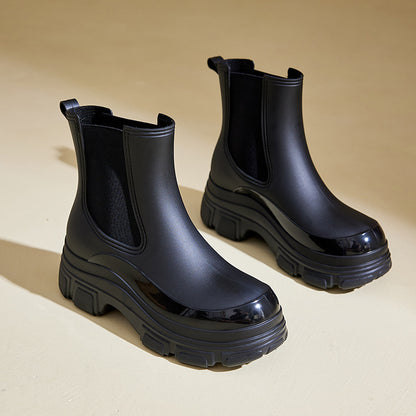 Womens Waterproof And Non-slip Rubber Rain Boots