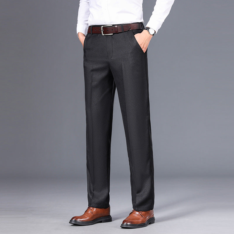 New AutumnWinter Mens Business Straight-Cut Casual Dress Trousers